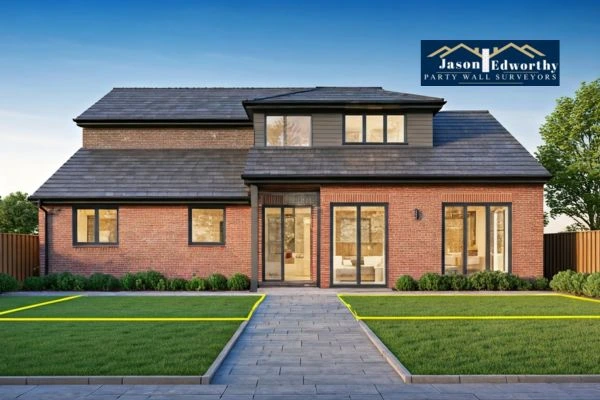Home extension focusing on boundary line Hartley