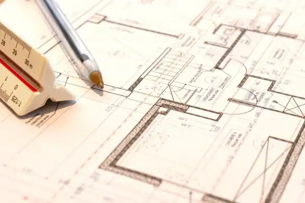 Image of architect Hartley  drawings